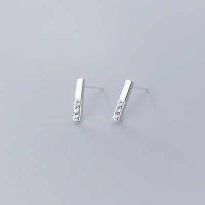 Aretes de Diamante S925 Plata Esterlina