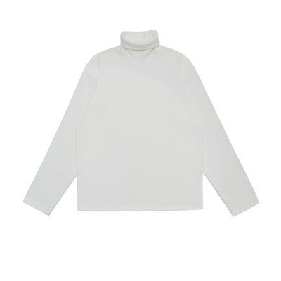Playera Cuello Alto Gruesa Suelta para Hombre Color Sólido - Image 5