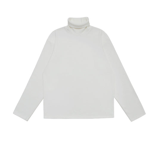 Playera Cuello Alto Gruesa Suelta para Hombre Color Sólido - Image 5