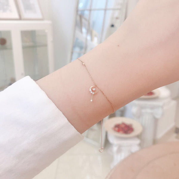 Pulsera de Plata Esterlina Coreana Minimalista para Mujer