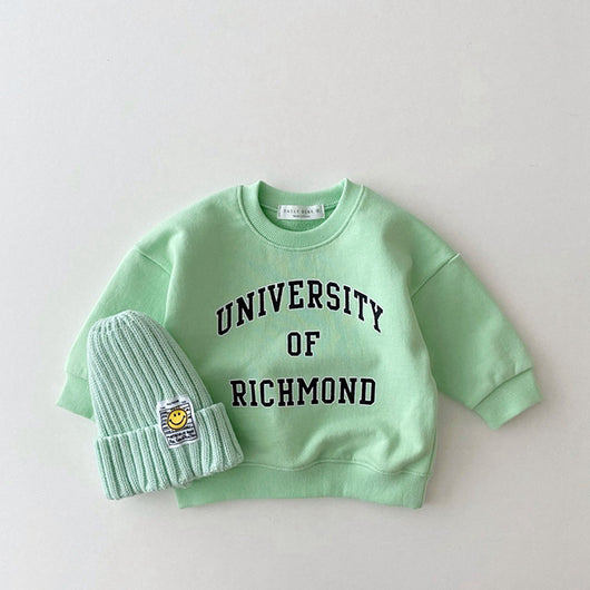 Sudadera Infantil Cuello Redondo con Alfabeto Brillante - Image 26