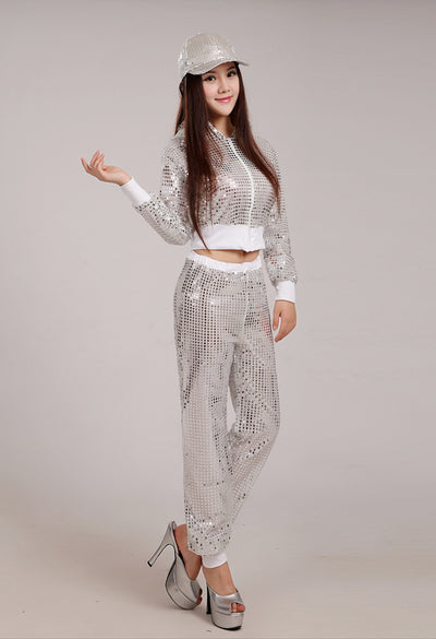 Vestido de Jazz con Lentejuelas para Danza - Traje de Actuación Profesional - Image 10