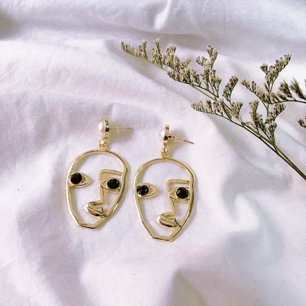 Aretes de Perla con Diseño de Personalidad Coreana