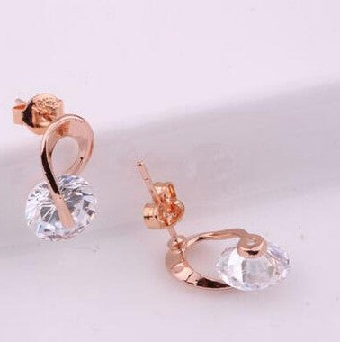 Aretes Espiral de Cristal Zircón Brillante - Image 6