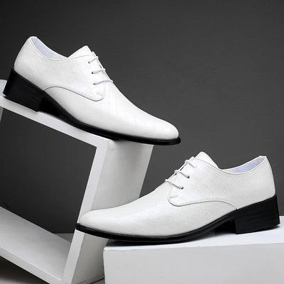 Zapatos Formales de Tacón Alto Puntiagudo en Cuero PU para Hombre - Image 11
