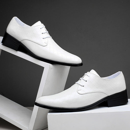 Zapatos Formales de Tacón Alto Puntiagudo en Cuero PU para Hombre - Image 11