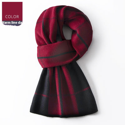 Bufanda Cuadros para Hombre Reversible - Abrigo Invierno Doble Cara - Image 19
