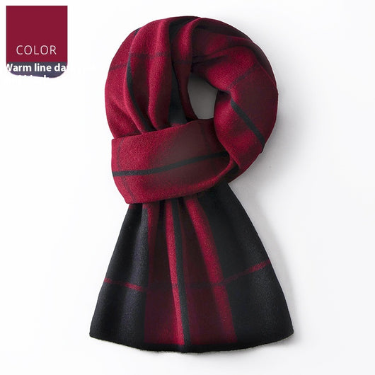 Bufanda Cuadros para Hombre Reversible - Abrigo Invierno Doble Cara - Image 19
