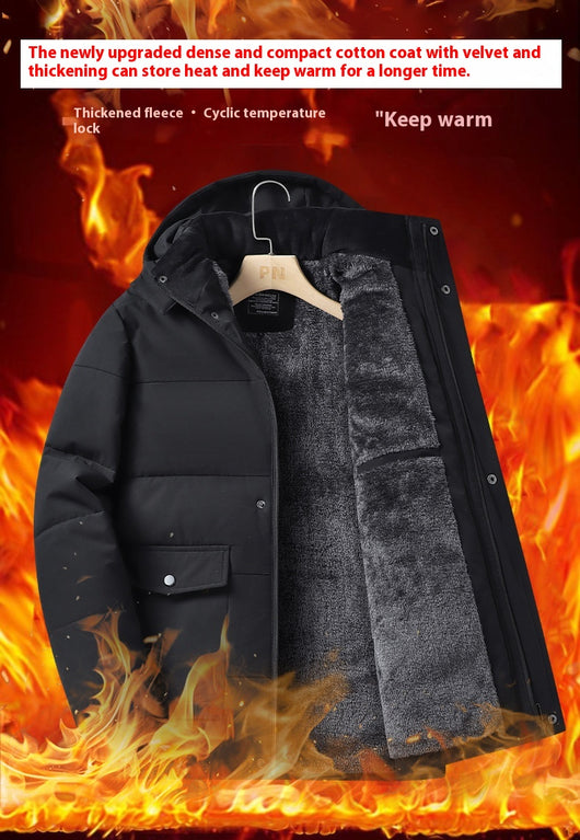 Abrigo Acolchado Térmico para Hombre Adulto Mayor - Chaqueta Gruesa con Capucha - Image 20