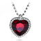 Love Sweater Chain Crystal Heart Titanic Ocean Girl Rojo
