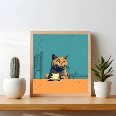 Cuadro Decorativo Retro Gato Cartoon para Hogar y Restaurantes - Image 17
