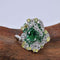 Anillo Esmeralda Degradado - Colección Jardín Secreto Diseño Avanzado