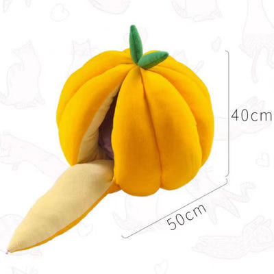 Cama Nido Cálida para Gatos - Casa Tipo Calabaza Cerrada con Bolsa de Dormir - Image 2