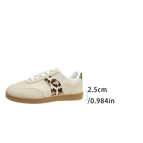 Zapatillas de Entrenamiento Vintage con Estampado Leopardo y Cordones - Image 6