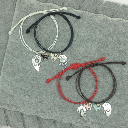 2 Pulseras Personalizadas para Parejas de Gatitos - Image 3