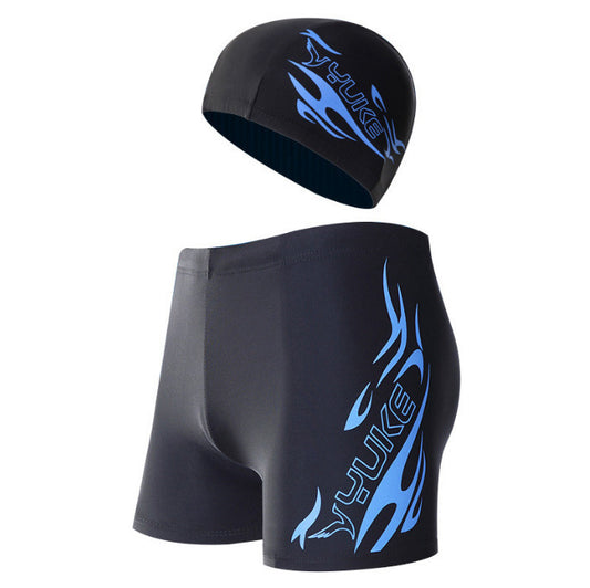 Traje de Baño Boxer Talla Grande con Gorro de Natación - Image 2