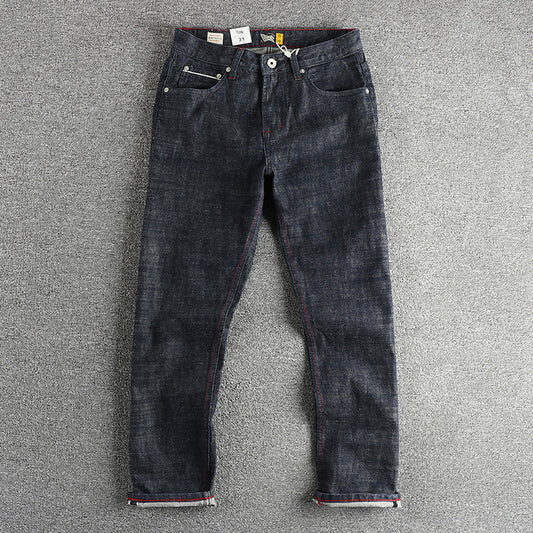 Jeans Retro Americanos de Algodón y Bambú 14oz para Hombre