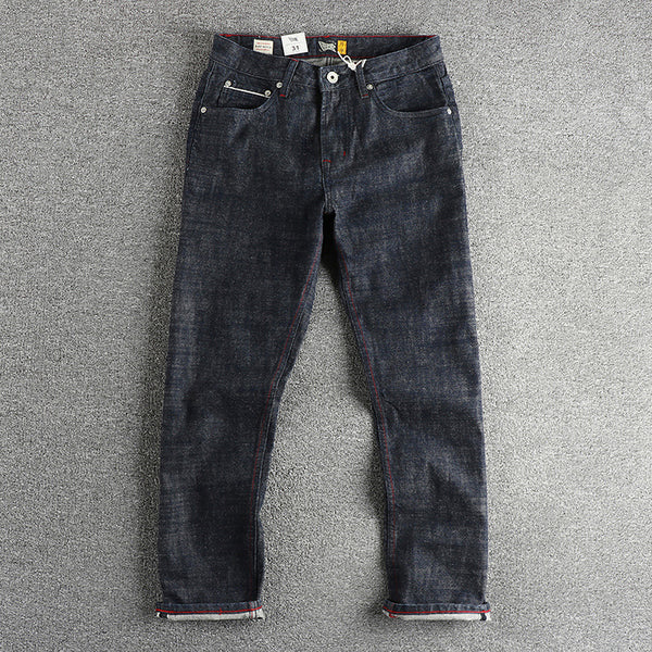 Jeans Retro Americanos de Algodón y Bambú 14oz para Hombre