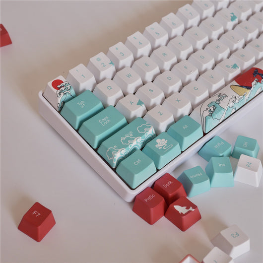 Keycaps PBT Coral Sea - Sublimación de Cinco Caras para Teclado Mecánico - Image 6