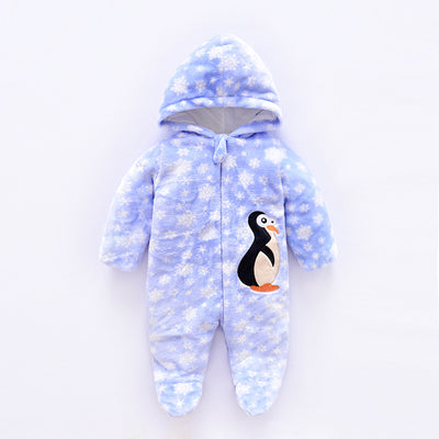 Jumpsuit de Terciopelo con Capucha para Bebé - Abrigo de Invierno - Image 3