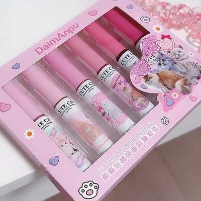 Set de 6 Brillos Labiales Espejo con Efecto Agua Natural