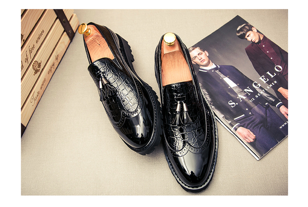 Zapatos Casuales Hombre Estilo Coreano con Borlas y Suela Gruesa - Image 17