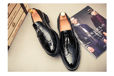Zapatos Casuales Hombre Estilo Coreano con Borlas y Suela Gruesa - Image 17