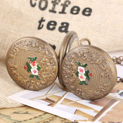 Reloj de Bolsillo con Flores Talladas - Image 3