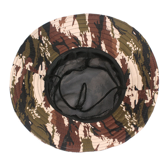 Gorro de Pesca con Ala Ancha Camuflaje para Pesca y Montaña