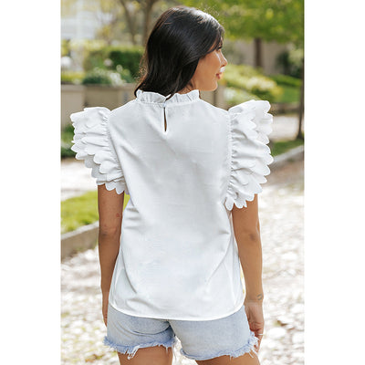 Blusa de Gasa con Volantes en las Mangas - Image 2
