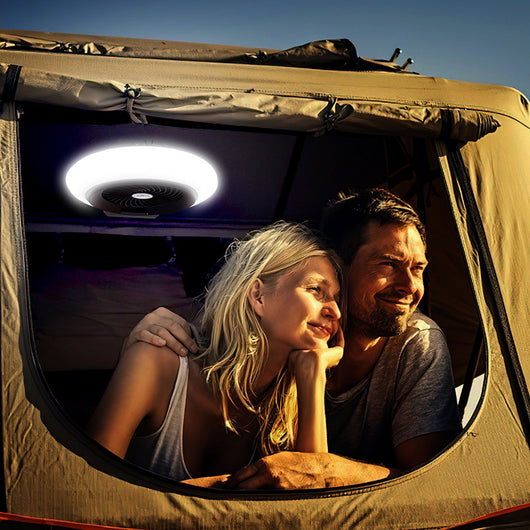 Lámpara LED Recargable 2 en 1 para Camping con Ventilador Portátil - Image 5