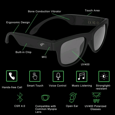 Gafas de Conducción Ósea Bluetooth con Audición Inteligente - Image 5