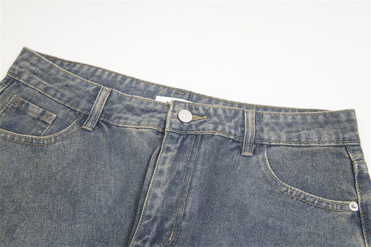 Jeans Rotos Plisados Irregular Unisex - Image 13