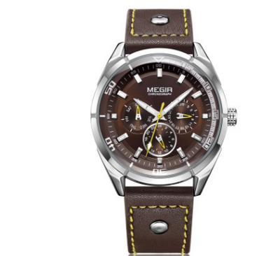 Reloj de Pulsera Hombre Cuarzo Esfera Grande Cuero Semana - Image 9