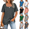 Camiseta de Cuello Cuadrado con Rayas Fruncidas para Mujer