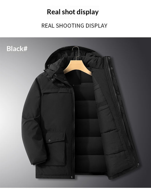 Chaqueta Gruesa para Hombre con Capucha Desmontable - Image 10