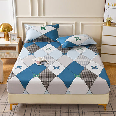 Juego de Sábana Ajustable y Funda de Almohada Estampada en Fibra Sintética - Image 6