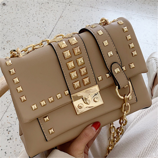 Bolso de Hombro con Cadena y Tachuelas - Image 13