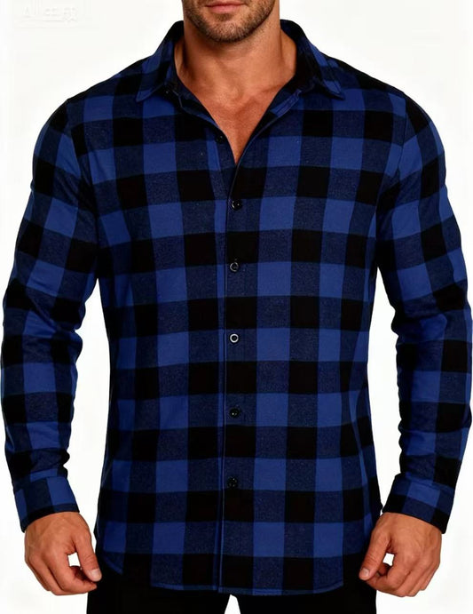 Camisa Casual de Cuadros para Adolescentes - Manga Larga