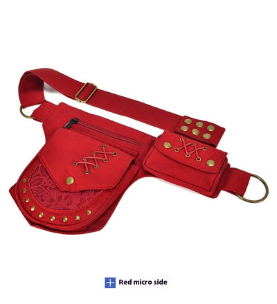 Bolsa Crossbody Retro con Remaches y Compartimentos Múltiples para Hombre y Mujer - Image 21