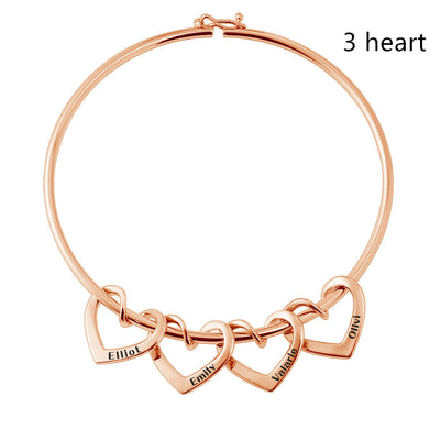 Pulsera Curved Peach Heart con Piercing - Image 15