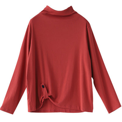 Blusa Retro de Cuello Alto con Botones y Mangas Largas para Mujer - Image 5