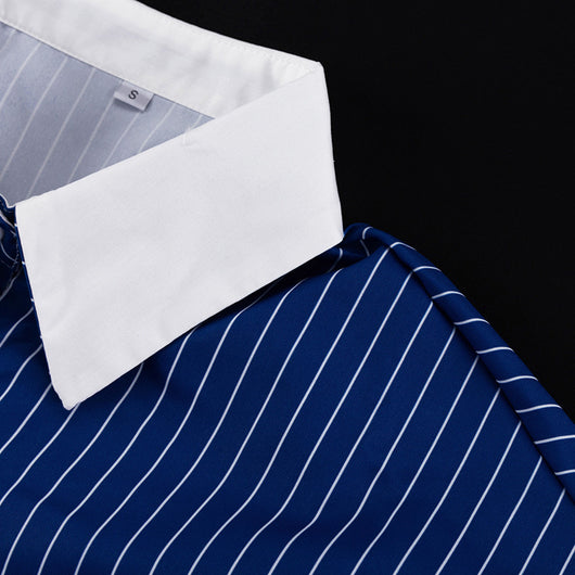 Conjunto Formal Pantalón y Camisa Polo a Rayas - Image 19