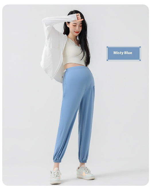 Pantalones Deportivos de Maternidad Talla Grande con Protección Solar Ice Silk - Image 23