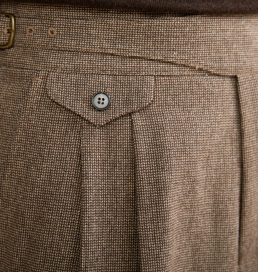 Pantalón Gurkha de Lana Casual Cintura Alta Corte Recto - Image 4