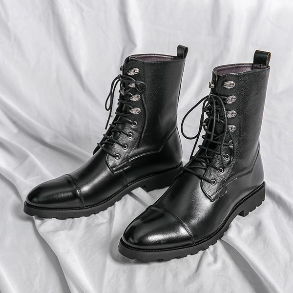 Botines Denim Locomotora con Cordones Otoño Invierno Negro - Image 6