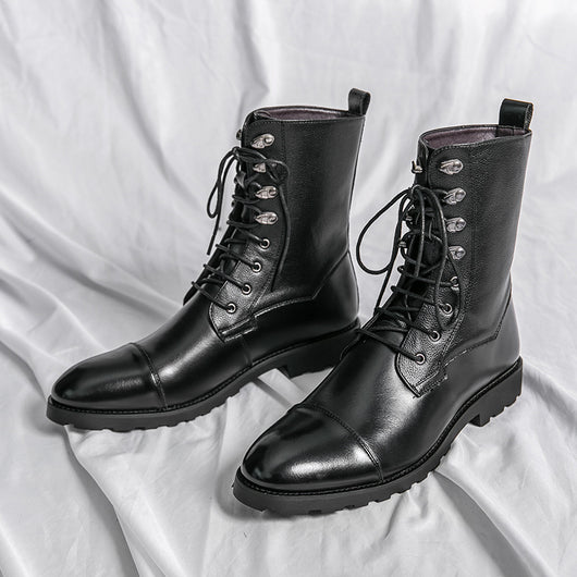Botines Denim Locomotora con Cordones Otoño Invierno Negro - Image 6