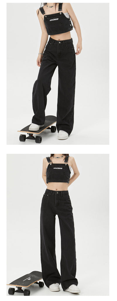 Jeans Rectos Amplios con Efecto Adelgazante y Drapeado Fluido - Image 16