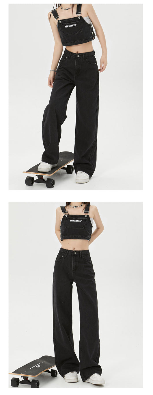 Jeans Rectos Amplios con Efecto Adelgazante y Drapeado Fluido - Image 16