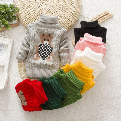 Suéter Infantil Cuello Alto Estilo Coreano - Image 18